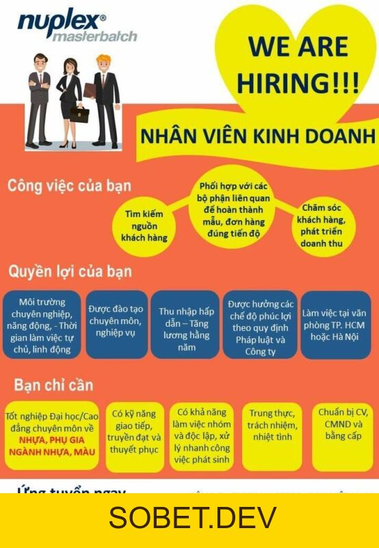 Tuyển Dụng – Công Ty TNHH Masterbatch (Việt Nam) Pty. Ltd.