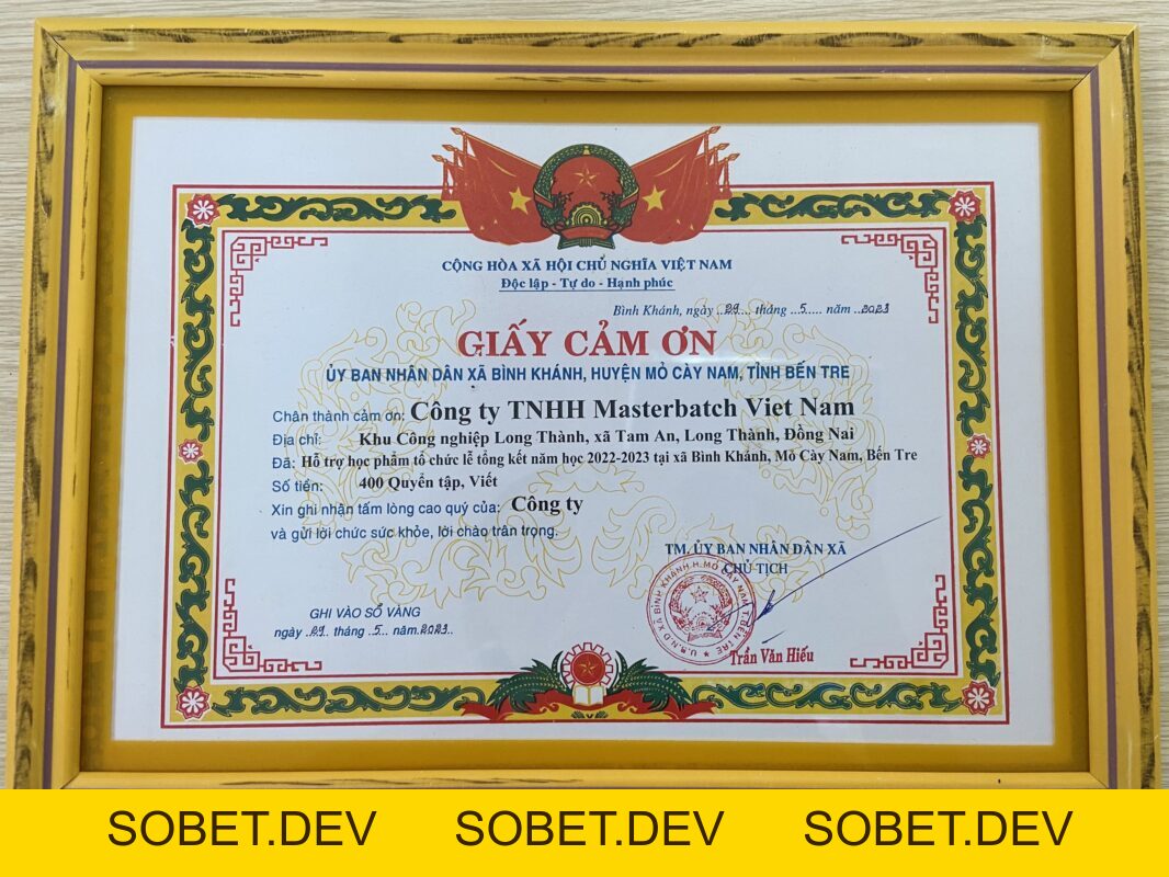 NUPLEX MASTERBACTH TẶNG QUÀ TỔNG KẾT NĂM HỌC 2022-2026 – Công Ty TNHH Masterbatch (Việt Nam) Pty. Ltd.