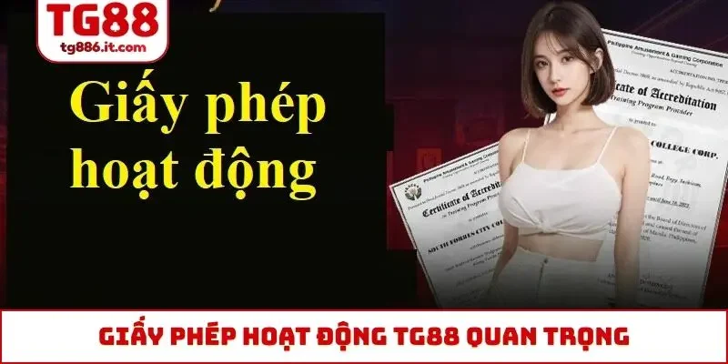 Giấy Phép Hoạt Động TG88 - Chứng Nhận Chất Lượng Xứng Top 1