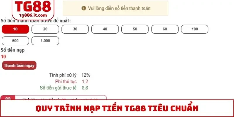 Nạp Tiền TG88 Siêu Tốc, 90 Giây Có Ngay Vốn Chơi Tiếp